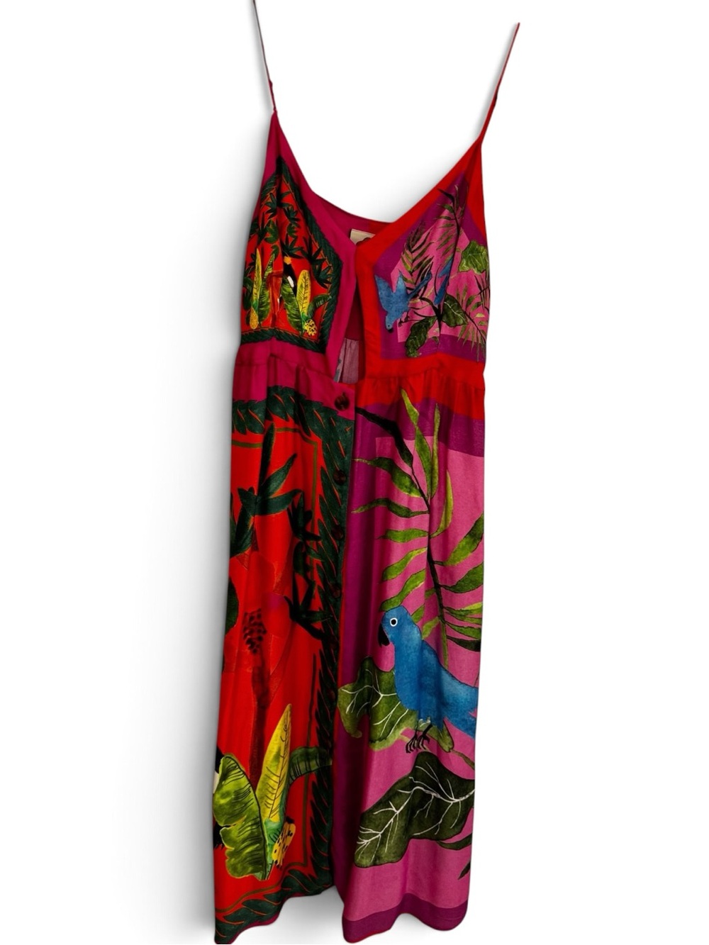 FARM RIO double scarves midi dress US Large - Picture 11 of 12
